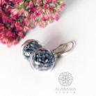 Kolczyki srebrne kolczyki z kwiatami lawendy,alabama