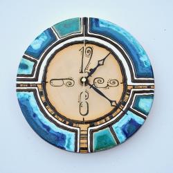 zegar,ceramika,dekoracja - Zegary - Wyposażenie wnętrz