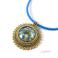 Naszyjniki medalion,oryginalny,złoto-niebieski