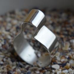 srebrny pierścień,prosty pierścień,geometryczna - Pierścionki - Biżuteria