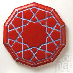 podkładka,pod gorące,mozaika,na stół,czerwona - Ceramika i szkło - Wyposażenie wnętrz