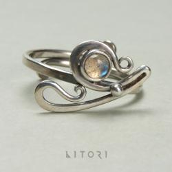 pierścionek,delikatny,mały,srebrny,litori - Pierścionki - Biżuteria