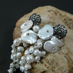 perłowe,niebanalne - Kolczyki - Biżuteria