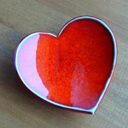 miseczka,fusetka,romantyczne,serce - Ceramika i szkło - Wyposażenie wnętrz