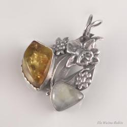 bursztyn,wisor,amber,pendant,art jewellery - Wisiory - Biżuteria