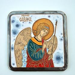 ikona,anioł,ceramika,Gabriel - Obrazy - Wyposażenie wnętrz