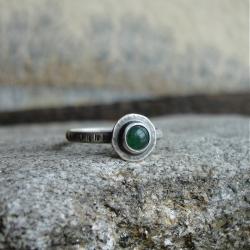 pierścionek z awenturynem,zielony pierścionek - Pierścionki - Biżuteria