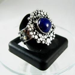 Pierścień srebrny z lapis lazuli - Pierścionki - Biżuteria