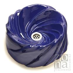 umywalka,ceramiczna,nablatowa,wir,błękit - Ceramika i szkło - Wyposażenie wnętrz