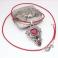 Wisiory rubin,granat,srebro 999,wire-wrapping,elegancki