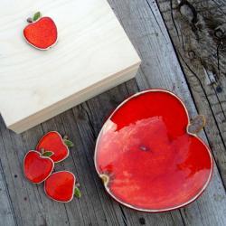 jabłka,jabłuszko,miseczka,ceramiczna,owoce - Ceramika i szkło - Wyposażenie wnętrz