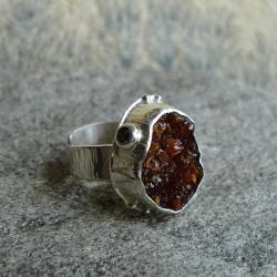 pomarańczowy,surowy pierścień - Pierścionki - Biżuteria