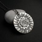 Wisiory mandala,wisior srebrny,medalion,art clay