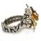 Pierścionki srebrny,pierścionek,miodowy,handmade