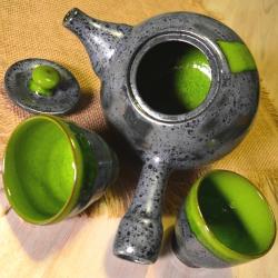 czajnik,czajniczek,czarki,zielona kura,ceramika - Ceramika i szkło - Wyposażenie wnętrz