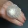 Pierścionki pierścionek srebro perły unikat przestrzenny biały