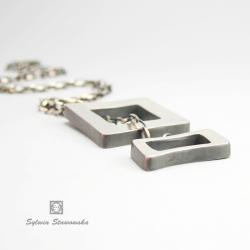 srebro,handmade,prosty,geometryczny - Wisiory - Biżuteria
