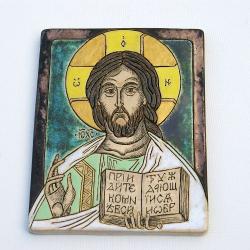 Chrystus,ikona,obraz,ceramika, - Obrazy - Wyposażenie wnętrz