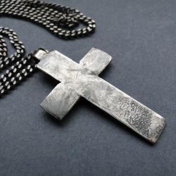 srebro,krzyż,naszyjnik,męski - Dla mężczyzn - Biżuteria