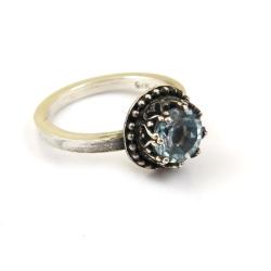 pierścionek,romantyczny,niebieski,topaz, - Pierścionki - Biżuteria
