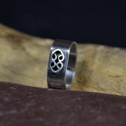 pierścionek celtycki,pierśconek ze wzorm,surowy - Pierścionki - Biżuteria