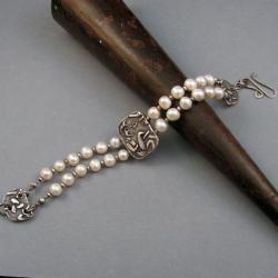 bransoletka,srebro,perły hodowlane - Bransoletki - Biżuteria