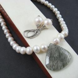 efektowny,perłowy - Komplety - Biżuteria