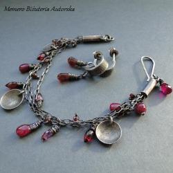 srebro,rubin,szafir,bordo,surowe - Komplety - Biżuteria