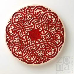 patera,czerwień,ornament,ceramika użytkowa - Ceramika i szkło - Wyposażenie wnętrz