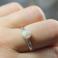 Pierścionki pierścionek srebro minimalizm biały opal